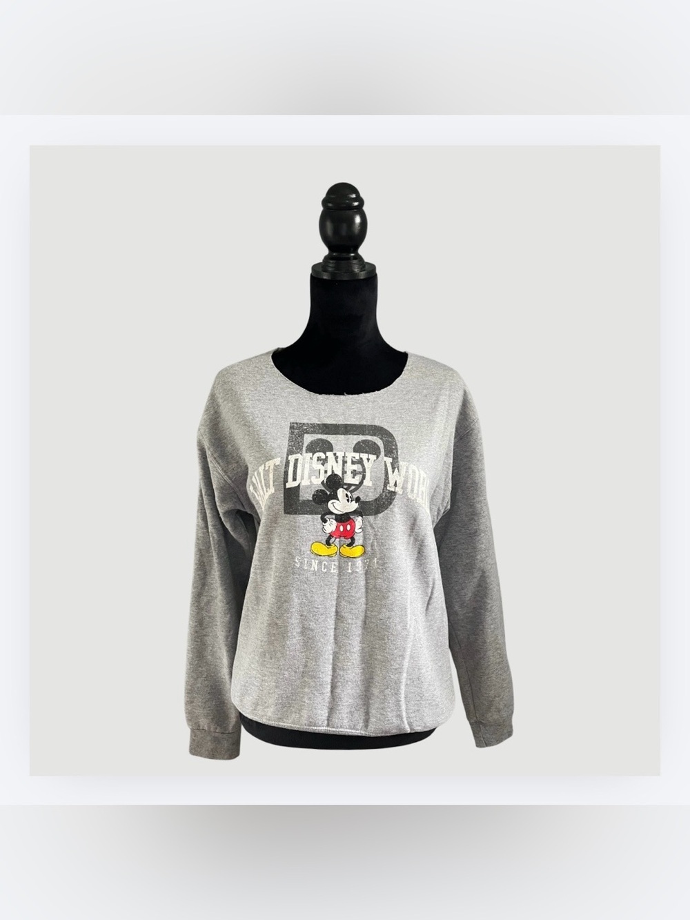 Walt Disney World Sweatshirt, Measures Size Large, Distressed